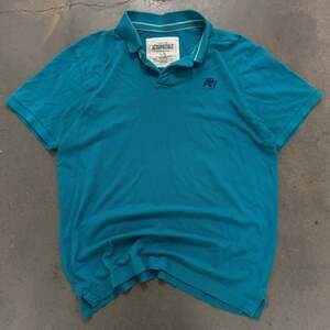 Aéropostale A87 Polo Shirt Teal Turquoise Men’s Large Y2K Style
